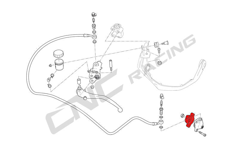 Drukzuiger koppeling bevestigingsbeugel Ducati Monster V2 + (Plus) (2026+)
