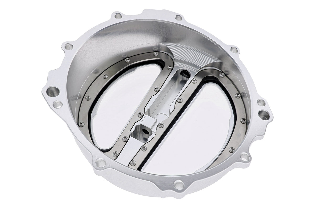 Open koppelingsdeksel met lexaan venster MV Agusta Dragster 800 RR E3 (2015-2017) zilver achteraanzicht binnenkant met seal