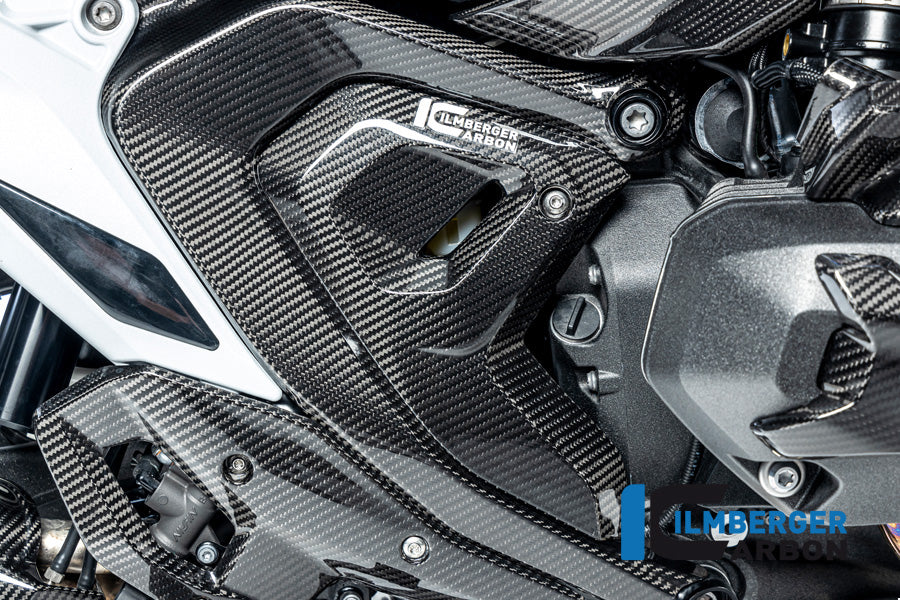 Driehoekige Frame cover rechts glanzend carbon BMW R1300GS Adventure Trophy 2024+