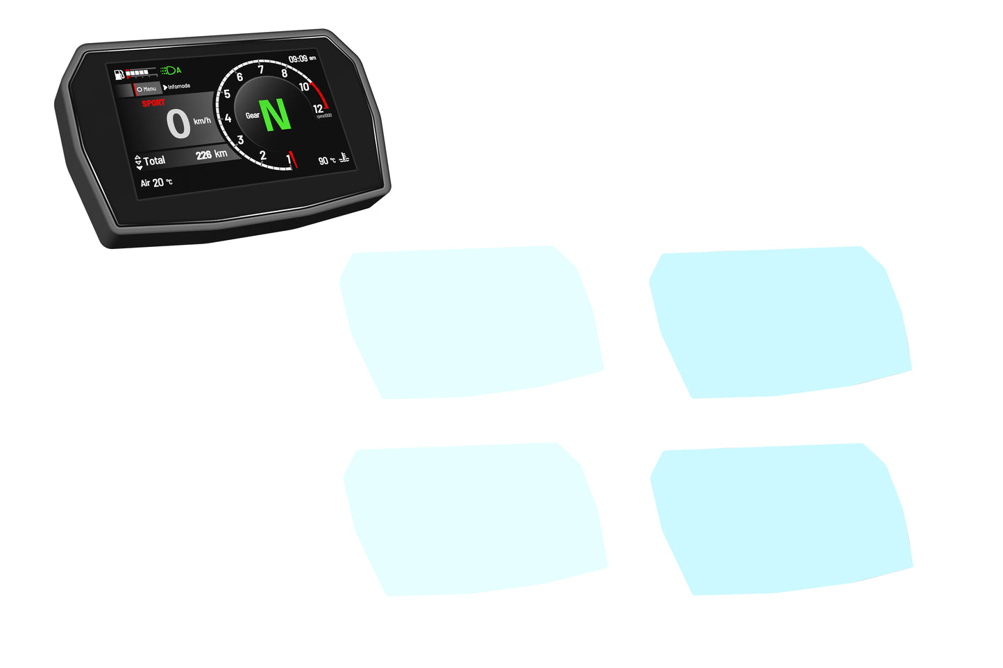 Dashboard Protector Kit (4 PCS) Panigale V4/V4S - CNC Racing Ducati Streetfighter V4 SP2 (2023-2024)