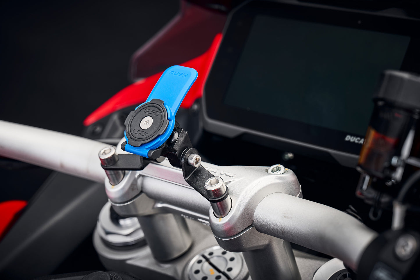 Navigatiesteun (stuurklemmontage) Evotech Performance voor Quad Lock - Ducati Multistrada V4 S (2021+)