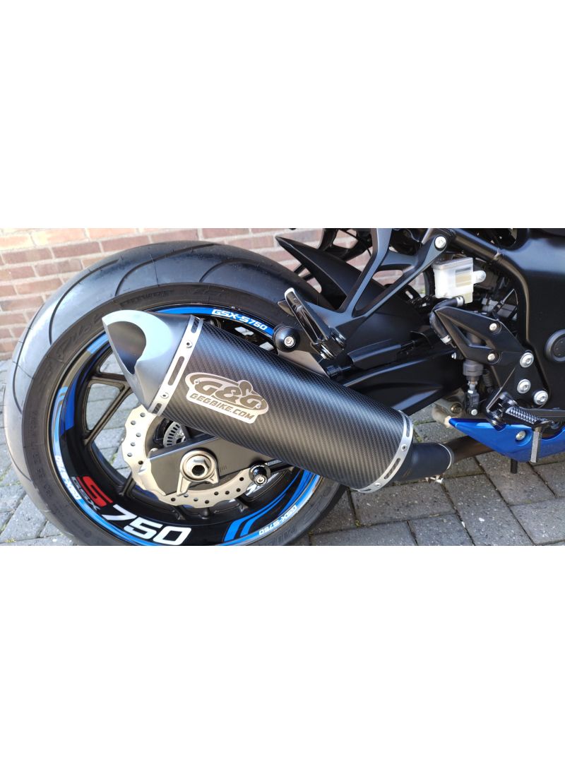 G&G Big Oval Slip-On Echout GSX-S750 2015-2016