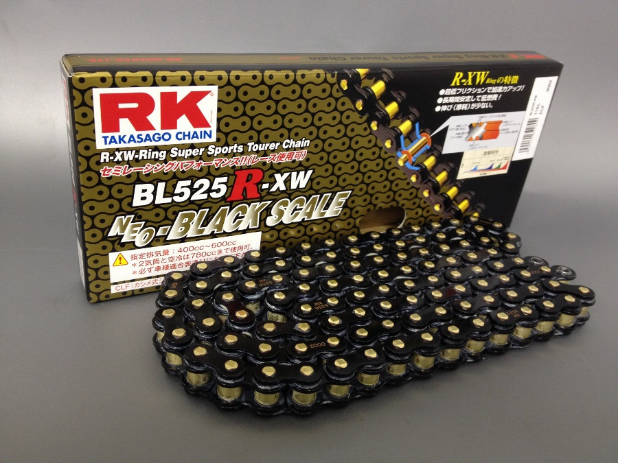 BL525 Black-Golden RK Halskette 112 Links