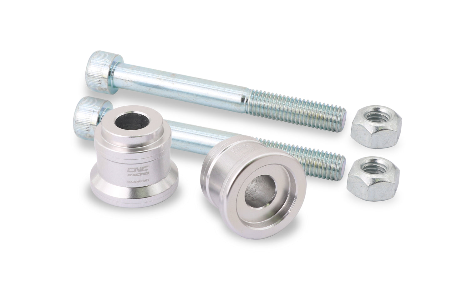 CNC Racing RM259S stuurverhogers 20mm in zilver voor Ducati Monster 950, met bouten en moeren