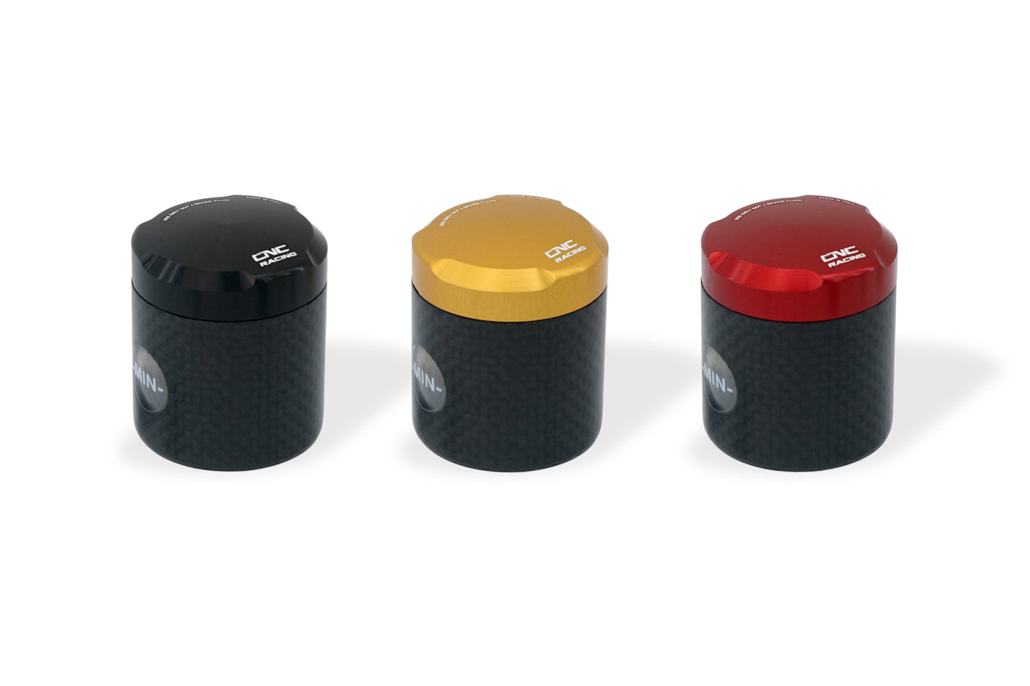 Carbon 12ml (achter)rem of koppeling vloeistof reservoir met aluminium deksel - Universeel