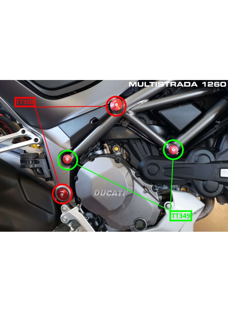 FrameCap Kit for Larger Holes Ducati Multistrada Enduro Ducati Multistrada Enduro 1260 (2019+)
