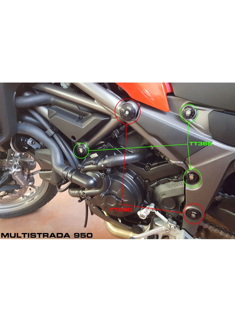 Kit Framecap para agujeros más pequeños Ducati Multistrada 950 Ducati Multistrada 950 (2017-2018)