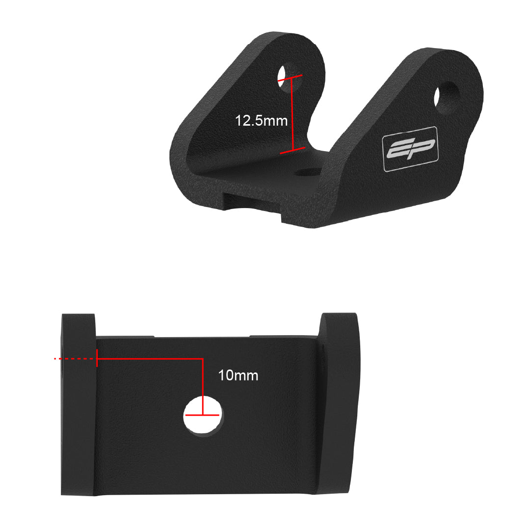 Top Yoke Mounting Bracket Height 12.5mm, Offset 10mm