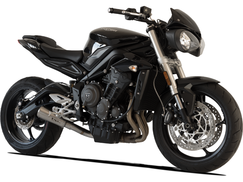HP Corse Exhaust GP07 Satin Triumph Street Triple 765 R 2017-2022