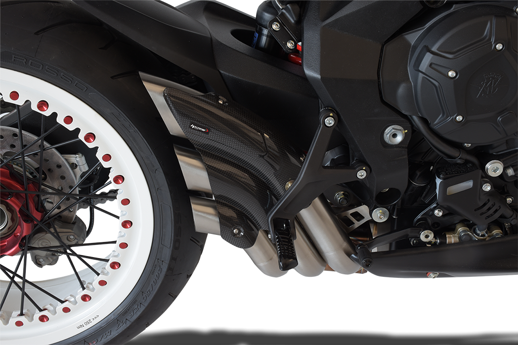 HP Corse Auspuffhydrotre Satin Kohlenstoffabdeckung MV Agusta Brutale 800 2016 - 2020