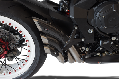 HP Corse Auspuffhydrotre Satin Kohlenstoffabdeckung MV Agusta Brutale 800 2016 - 2020