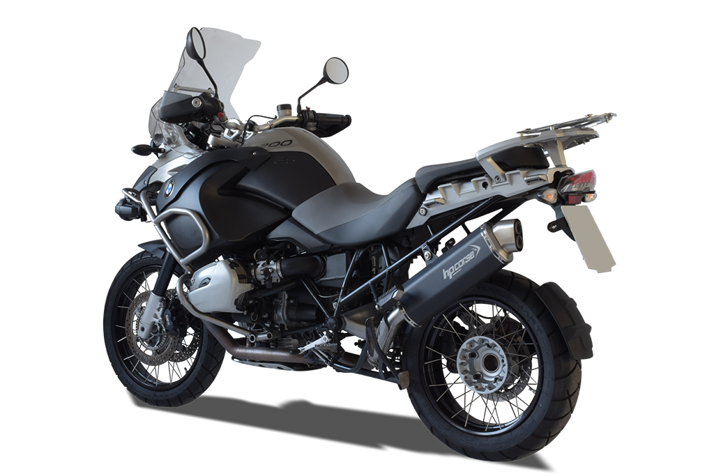 HP Corse Exhaust 4-track R Black BMW R 1200 GS 2004-2009