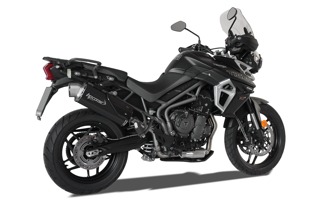 HP Corse Exhaust 4-track R Black Triumph Tiger 800 XC 2015-2017