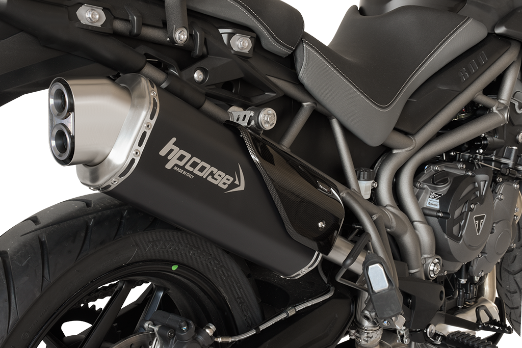 HP Corse Exhaust 4-track R Black Triumph Tiger 800 XC 2015-2017