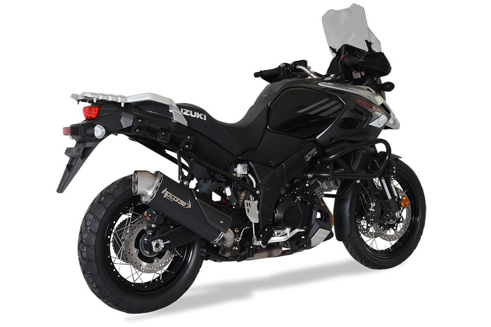 HP Corse Exhaust 4-track R Black Suzuki V-Strom 1000 2017-2020