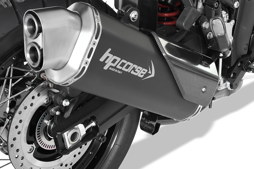 HP Corse Exhaust 4-track R Black Suzuki V-Strom 1000 2017-2020