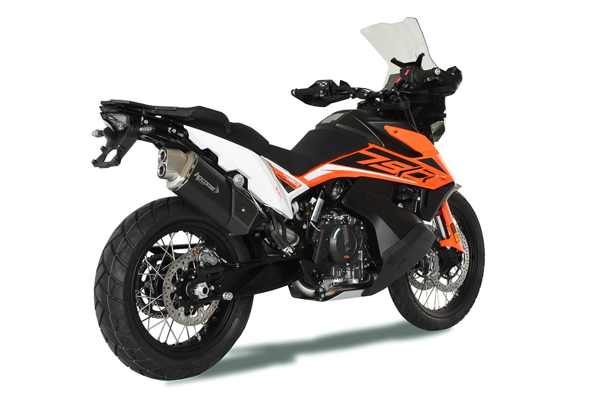 HP Corse Exhaust 4-track R Short Black KTM 790 Adventure 2019-2024