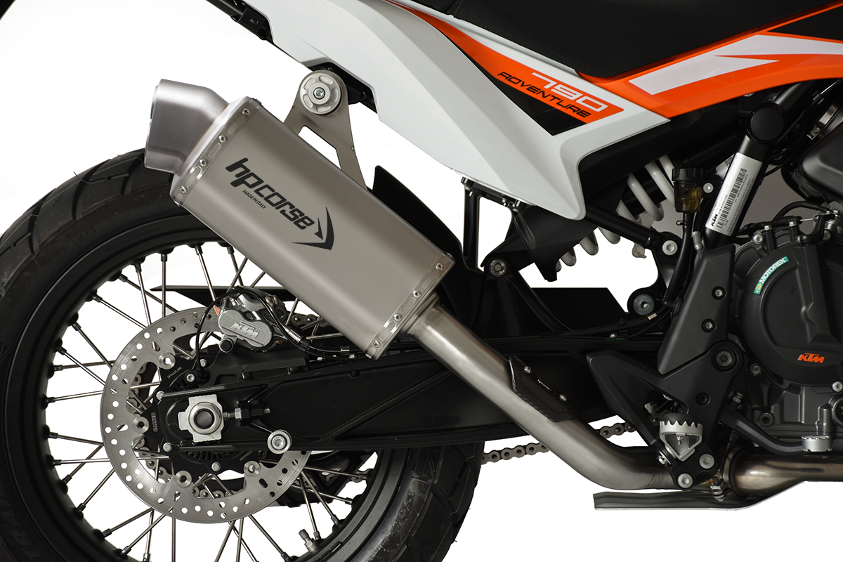 HP Corse Exhaust 4-track R Short Satin-Racing Version KTM 790 Adventure 2019-2024