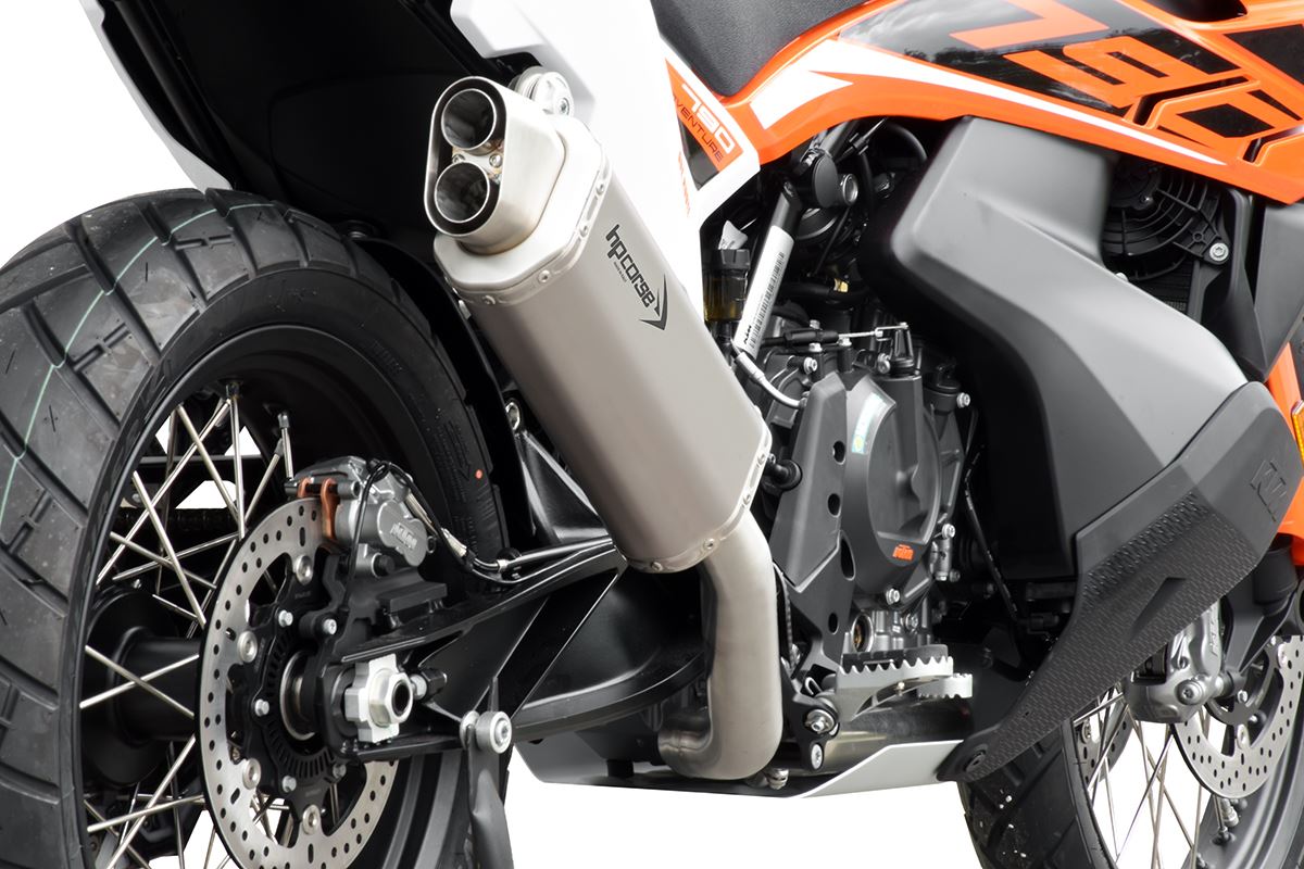 HP Corse Exhaust 4-track R Short Satin-Racing Version KTM 790 Adventure 2019-2024