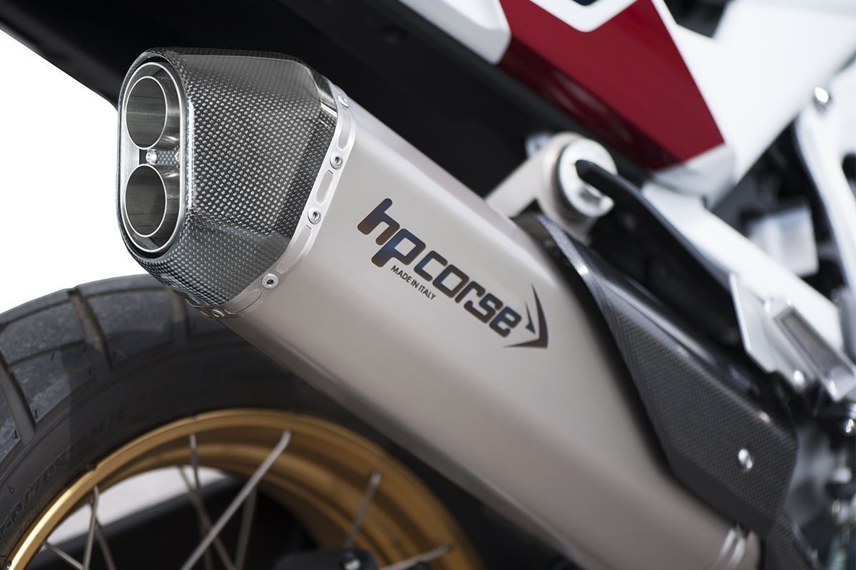 HP Corse Auspuff SPS Carbon Titanium Honda CRF 1100 Afrika Twin Plus 2016-2020