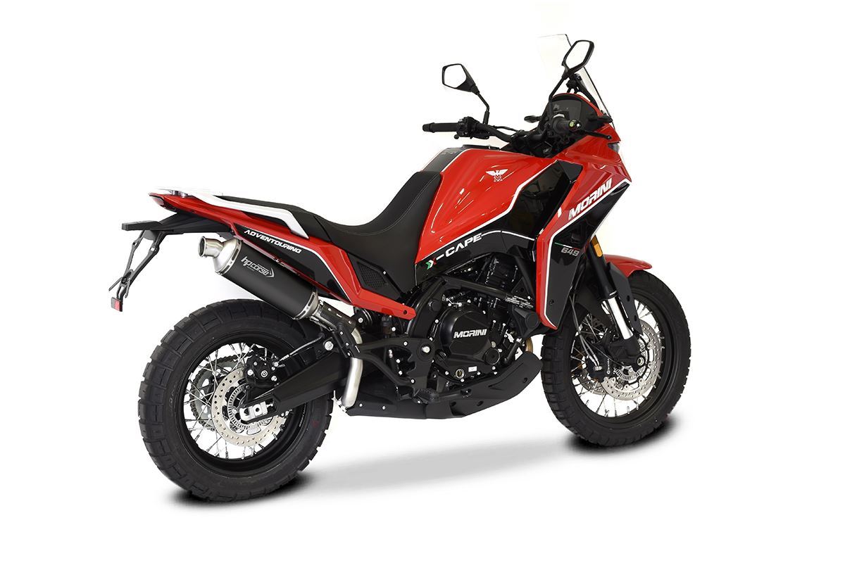 HP Corse Exhaust SP-1 Short Black Titanium Moto Morini X-Cape 649 2021-2024