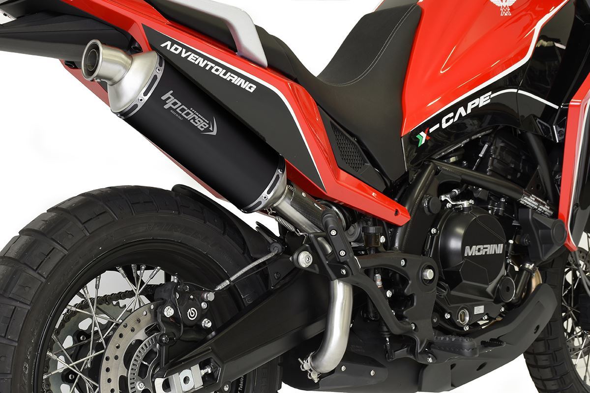 HP Corse Exhaust SP-1 Short Black Titanium Moto Morini X-Cape 649 2021-2024