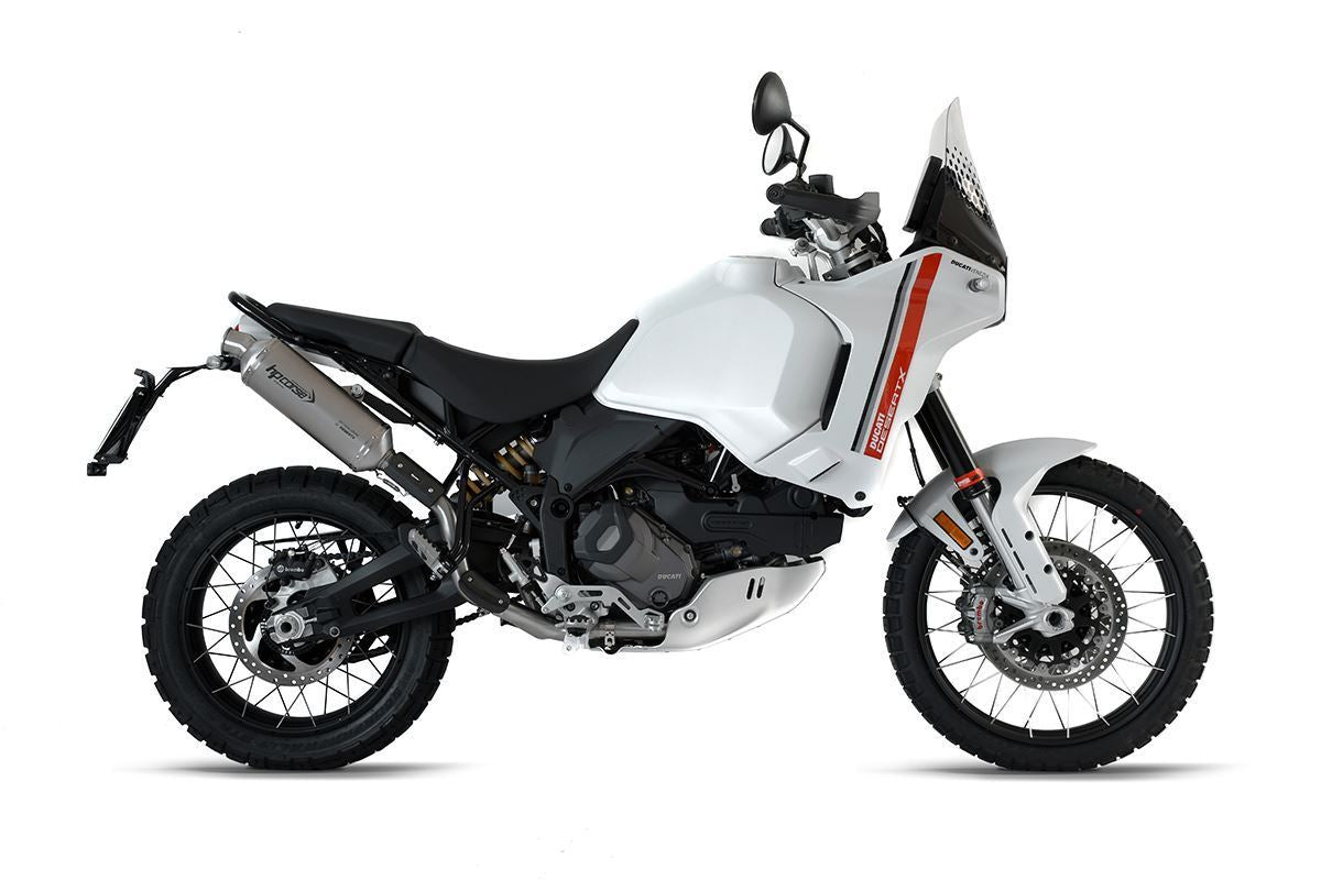 HP Corse Exputom SP-1 Titanio corto (para montaje alto) Ducati Desertx 2022-2024