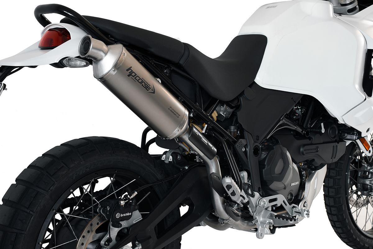 HP Corse Exputom SP-1 Titanio corto (para montaje alto) Ducati Desertx 2022-2024
