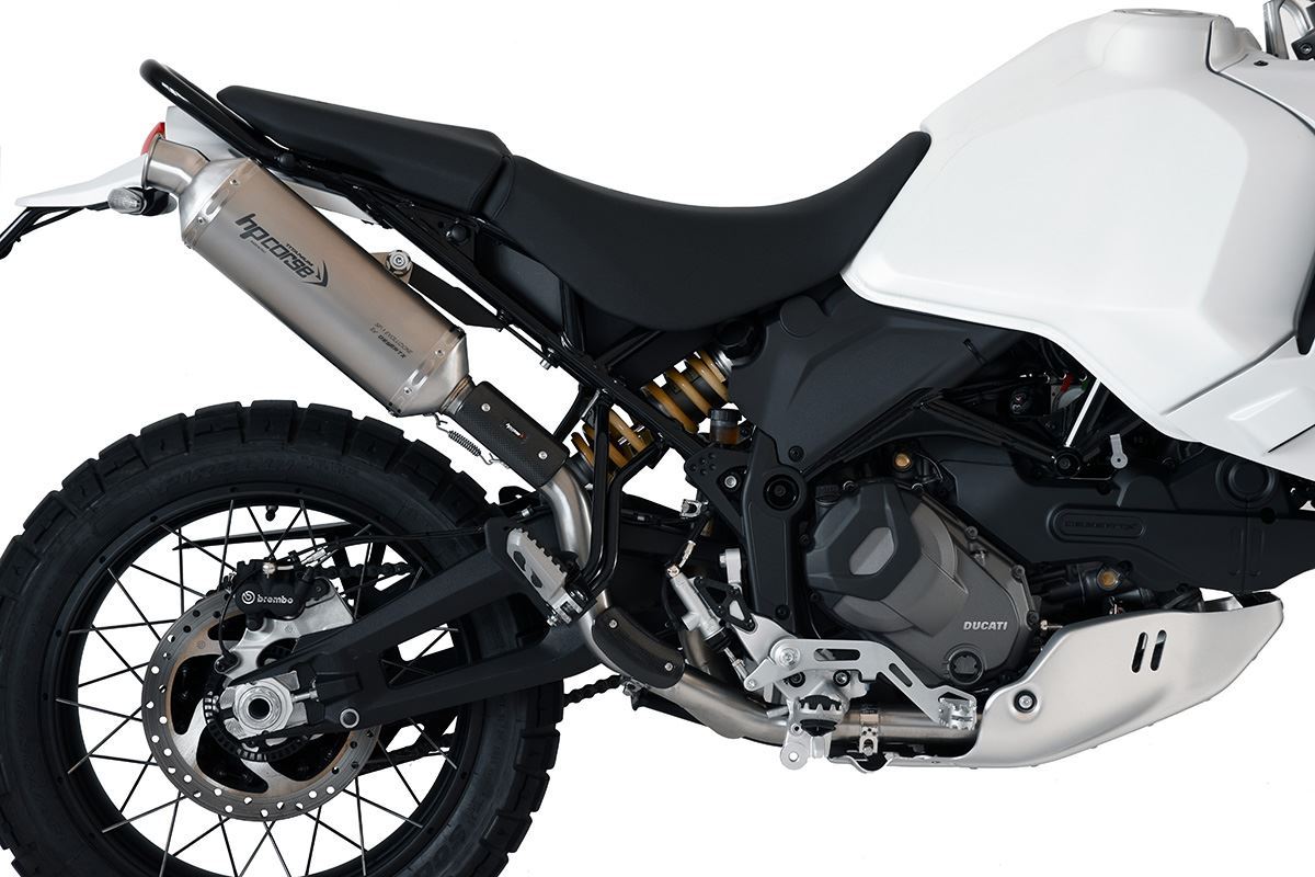 HP Corse Exputom SP-1 Titanio corto (para montaje alto) Ducati Desertx 2022-2024