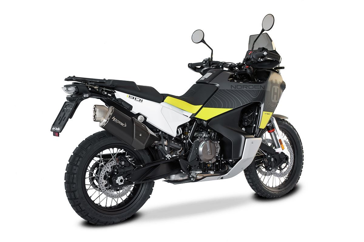 HP Corse Exhaust 4-track R Short Black Husqvarna Norden 901 2022-2024