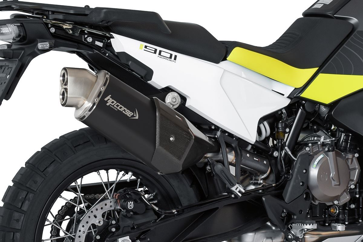 HP Corse Exhaust 4-track R Short Black Husqvarna Norden 901 2022-2024