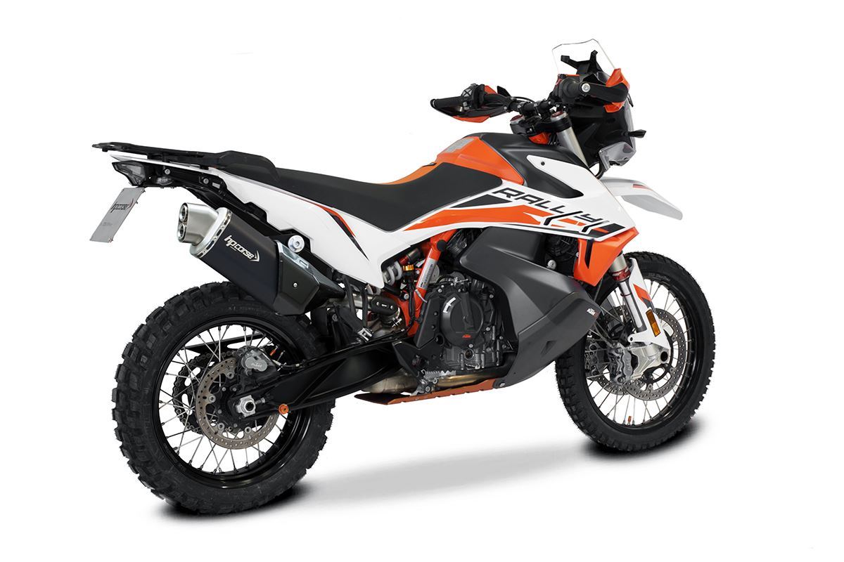 HP Corse Exhaust 4-track R Short Black KTM 890 Adventure 2021-2024