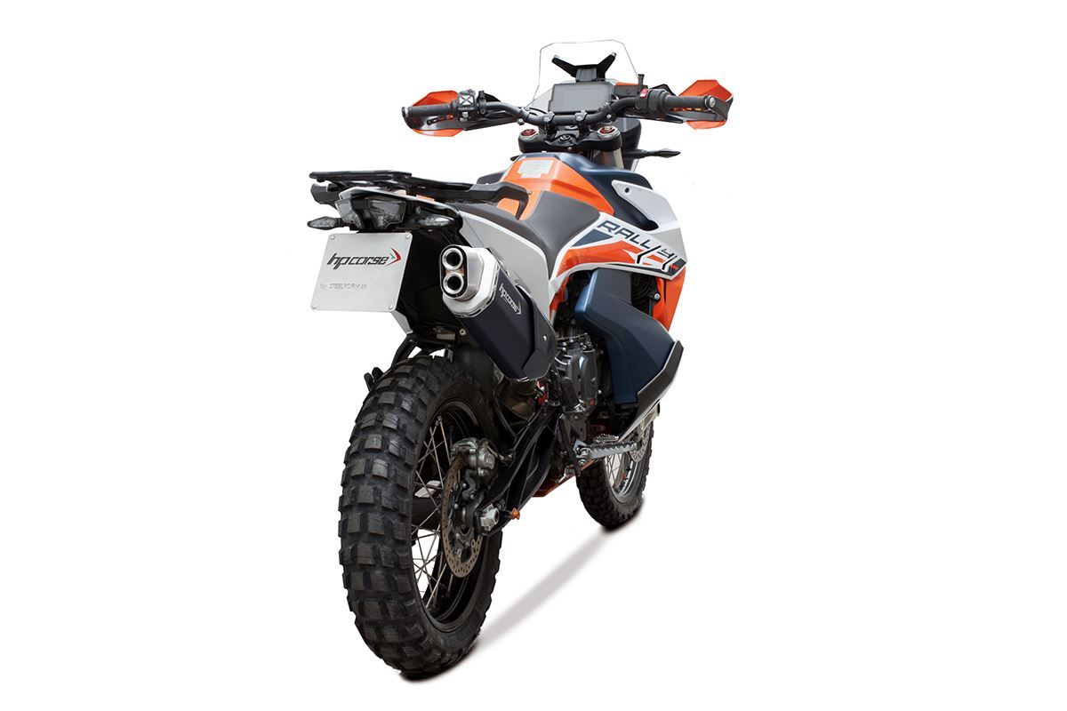 HP Corse Exhaust 4-track R Short Black KTM 890 Adventure 2021-2024