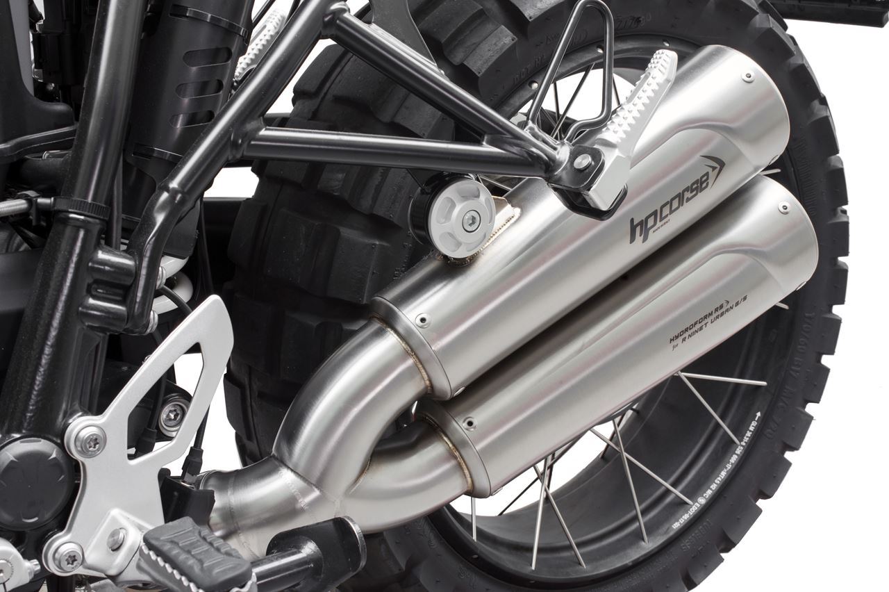 HP Corse Hydroform RS 300 dubbele slip-on uitlaat Satin BMW R Nine T (2017-2020)
