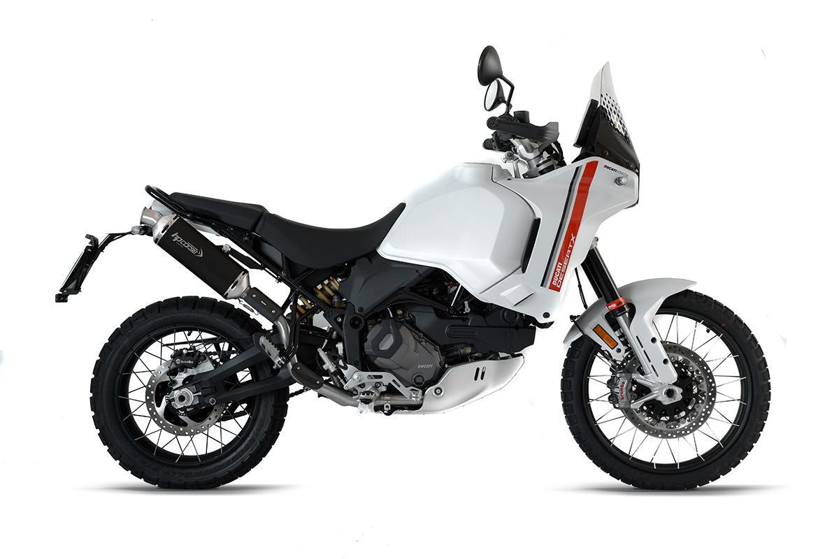 HP Corse Exputom SP-1 Titanio corto Negro (para Montaje alto) Ducati Desertx 2022-2024