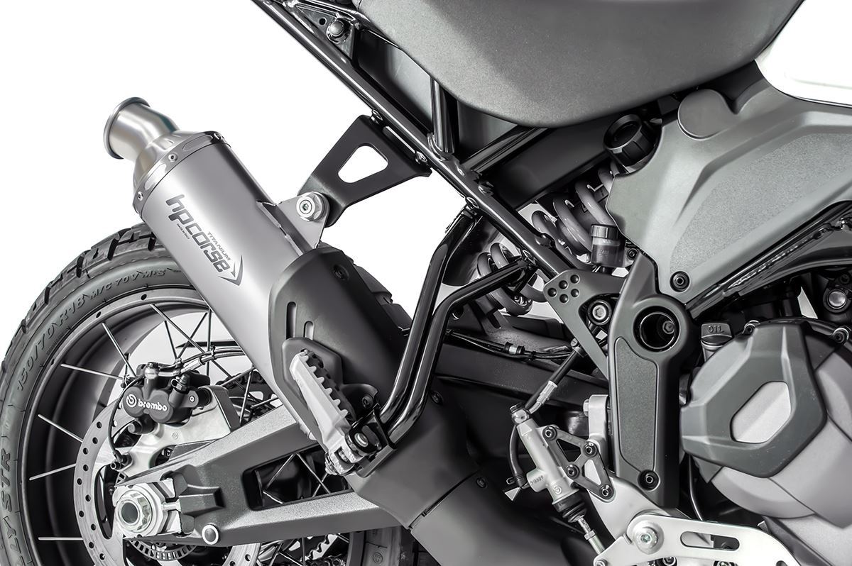 HP Corse Echout Sp-1 Titanio corto (para montaje bajo) Ducati Desertx 2022-2024