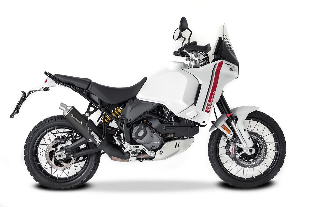 HP Corse Exhaust SP-1 Short Titanium Black (for low assembly) Ducati Desertx 2022-2024