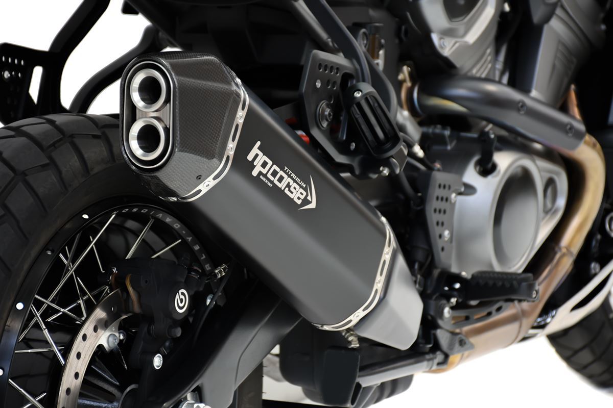 SPS Carbon 350 Black Titanium slip-on uitlaat Harley Davidson CVO Pan America 1250 (2021+)