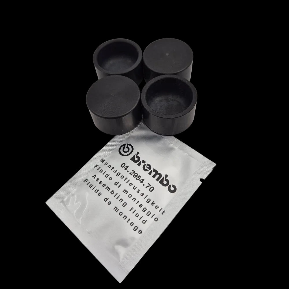 Set van 4 zuigers voor 34mm Brembo M4 remklauw incl montagevloeistof