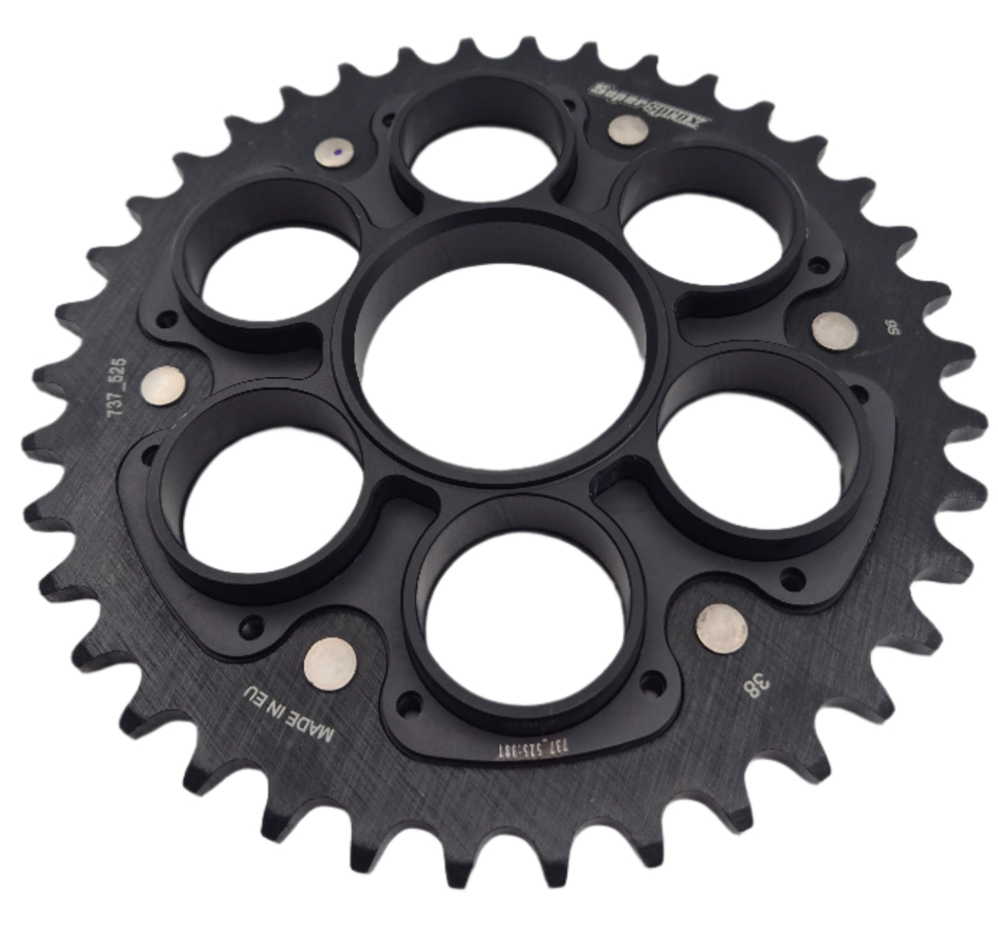 SuperProx Back-tooth Wheel Stealth Edge 525 38T Black Ducati 1098 (2007-2008)