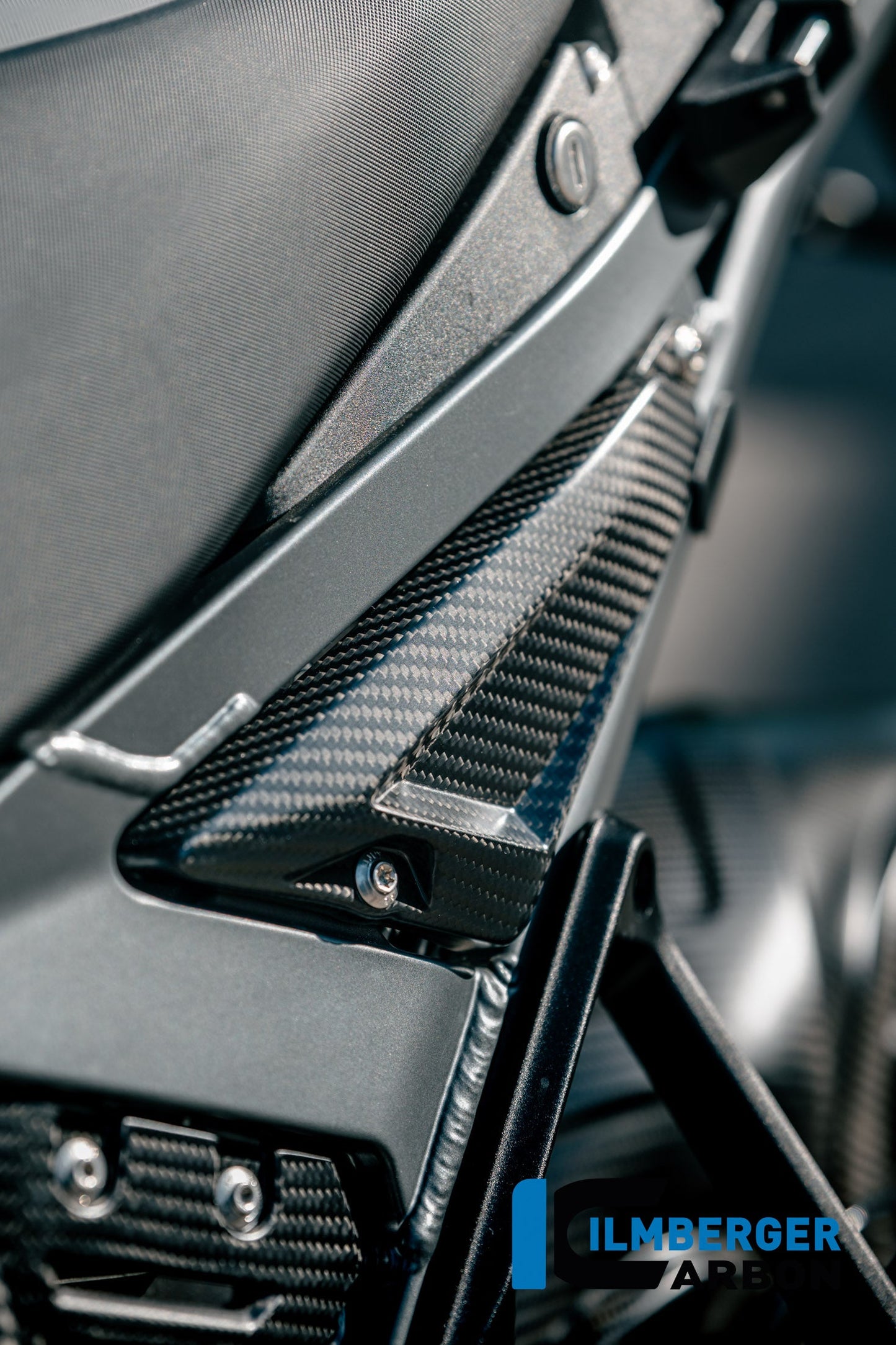 Frame driehoek-cover links achterste deel mat carbon BMW R1300GS Adventure Triple Black (2024+)