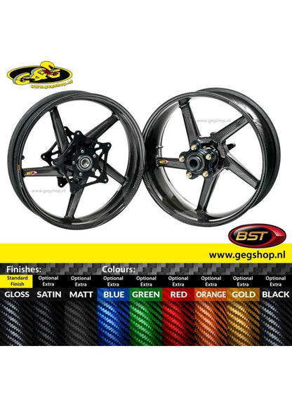 BST Carbon Achtervelg Diamond TEK 6,0 x 17" Aprilia SL1000 Falco 2001 t/m 2006