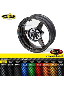 BST Carbon Front/Achtervelg Tripple Tek 3,5 x 12" Kawasaki Ninja 250 / 300
