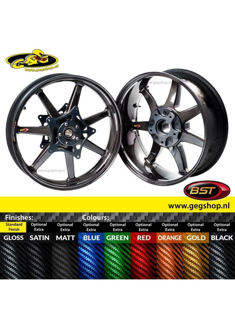BST Carbon Achtervelg Panther TEK 6,0 x 17" BMW HP2 MegaMoto 2008 t/m 2009