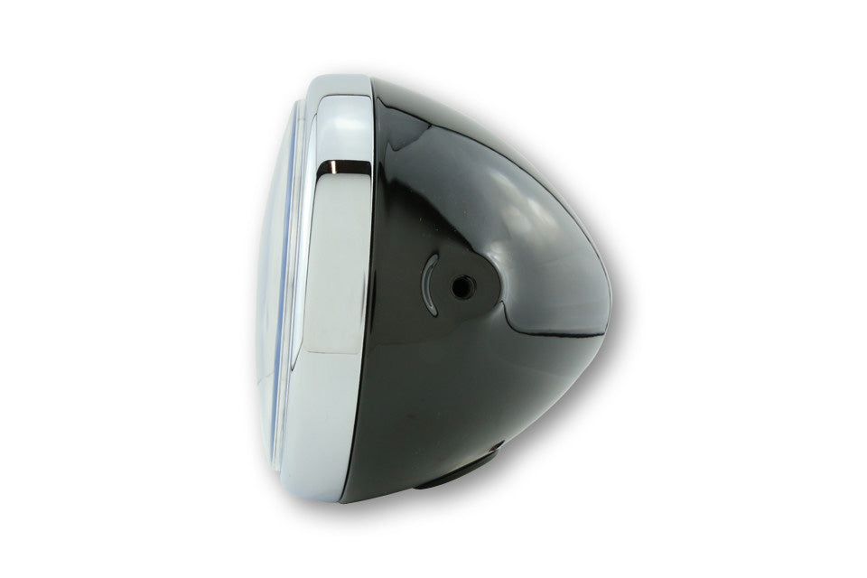 LSL Clubman Headlight 6.5 Inch, Black-Chrome