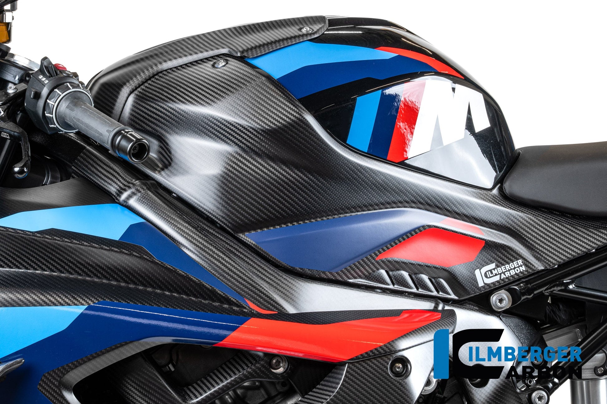 Tank zijpaneel links compleet mat carbon BMW S 1000 R (2021-2024)