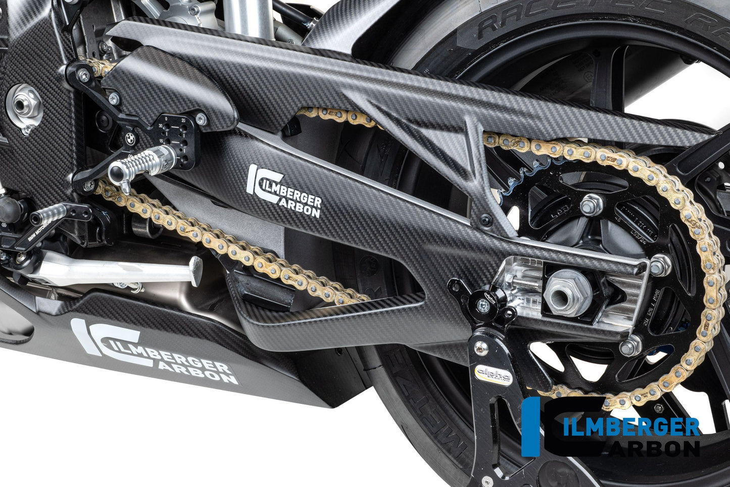Achterspatbord (hugger) incl. kettingbeschermer mat carbon BMW M 1000 RR Street (2021-2022)