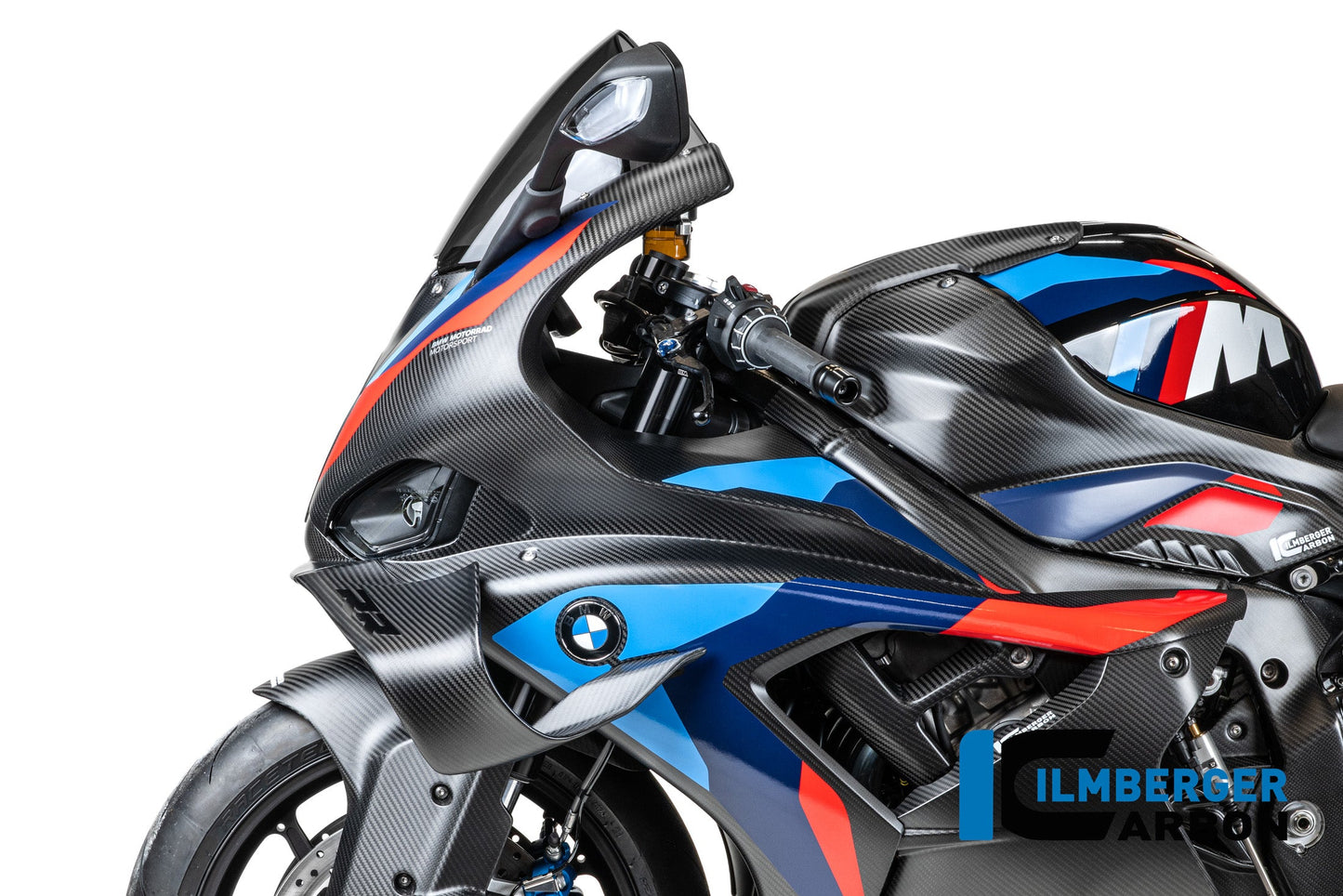 Tank zijpaneel links compleet mat carbon BMW M 1000 RR Street (2023-2024)