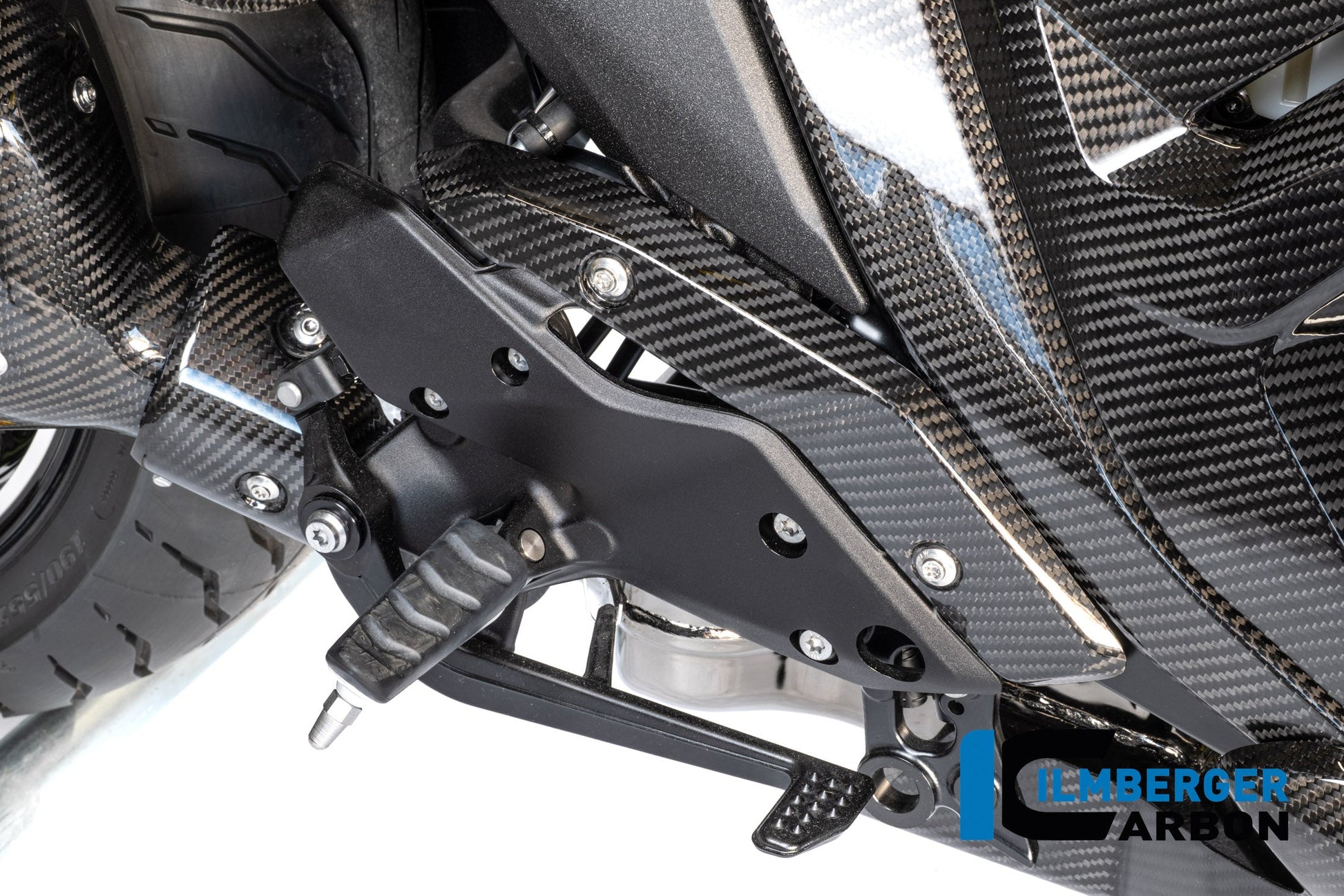 Binnenste uitlaat hitteschild onder carbon hoogglans BMW R1300RS Option 719 Cuyamaca (2025+)