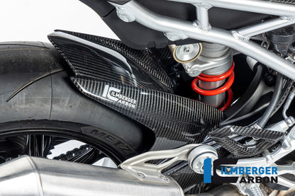 Achterspatbord (hugger) incl. kettingbeschermer glanzend carbon BMW M 1000 RR Street (2025+)